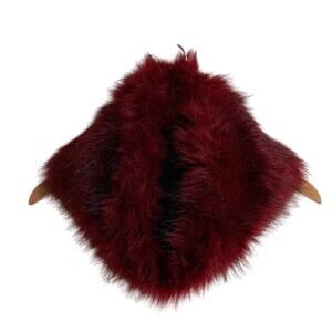 J. McLaughlin burgundy faux fur neck warmer